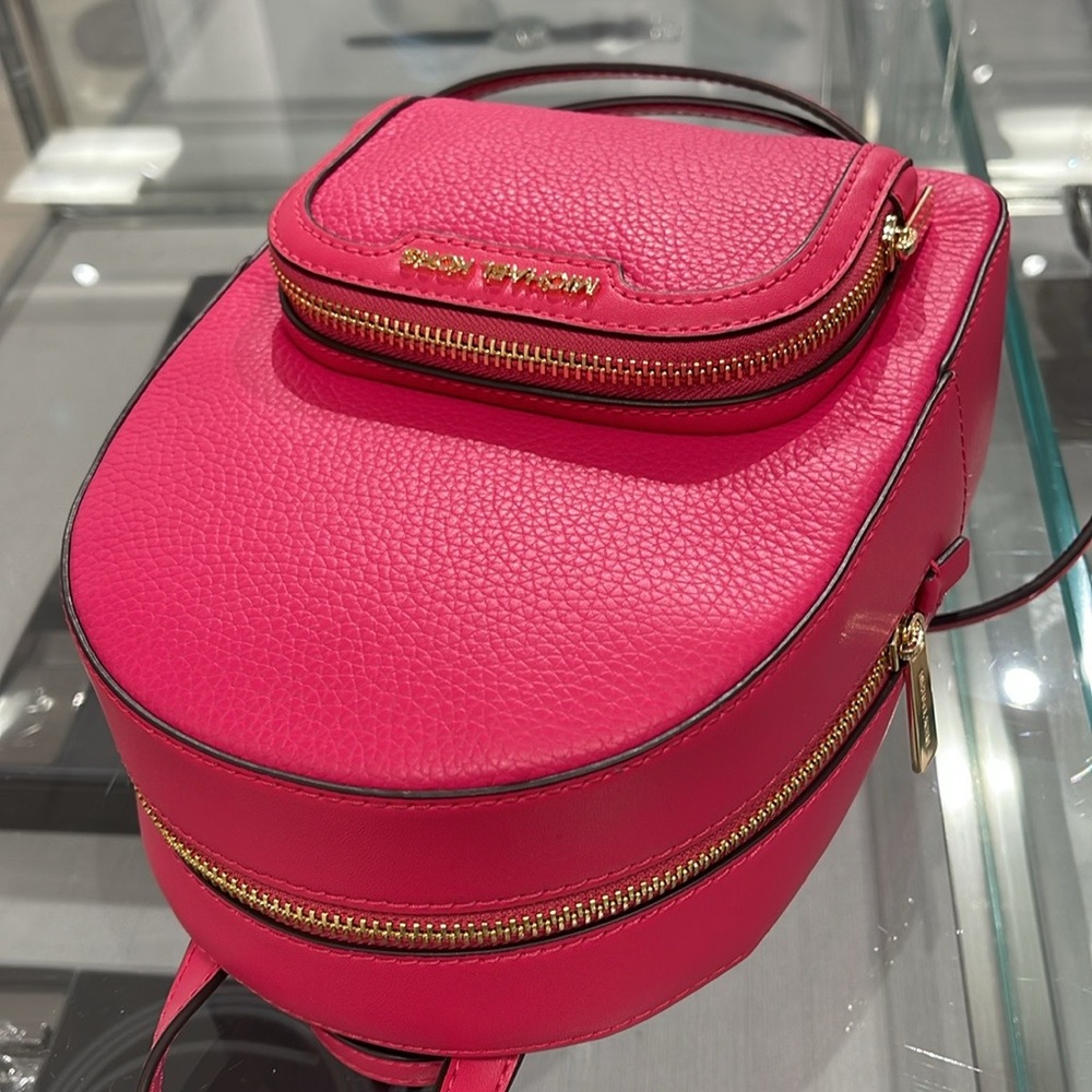Michael Kors Ladies Backpack Bag Jaycee XS Convertible Zip Backpack Electrc Pink - Picture 15 of 16